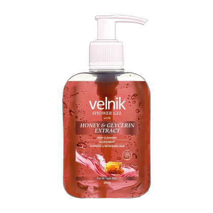Velnik Shower Gel with Honey & Glycerin Extract (Buy 1 Get 1 Free)